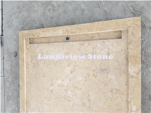 Sunny Yellow Shower Tray, Marble Shower Tray, Sunny Yellow Shower Base