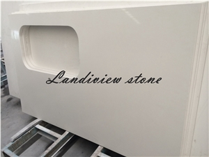 White Quartz Kitchen Tops, White Quartz Countertops, Artificial Stone Countertops