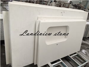 White Quartz Kitchen Tops, White Quartz Countertops, Artificial Stone Countertops
