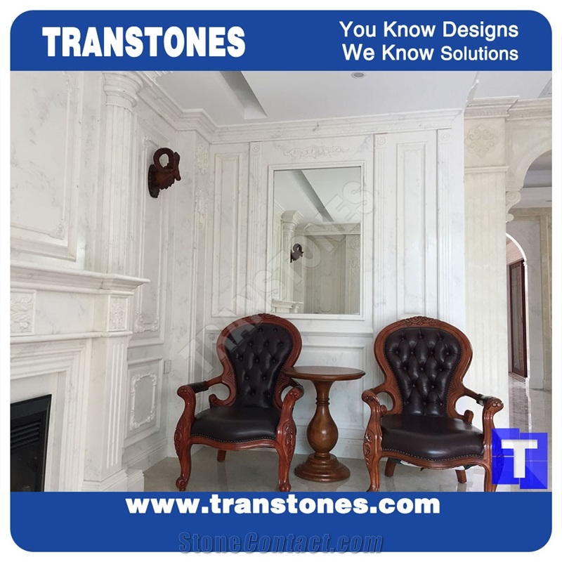 White Artificial Stone Wall Panel Alabaster Sheet Building Ornaments Translucent Stone Wall Panel