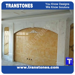White Sheet Artificial Stone Slabs for Hotel Wall