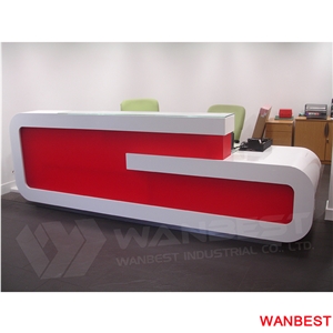 China Factory Marble Artificial Stone L Shape Modular Spa Mall Gym Restaurant Office Hair Salon Hospital Clinic Lobby Reception Counter Cashier Desk