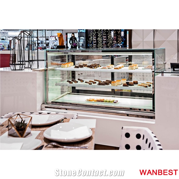 China Manufacture Artificial Stone Solid Surface Restaurant Cafe Juice Salad Coffee Shop Bar Top Drinking Table Reception Counter with Chairs