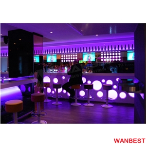 Commercial Artificial Stone Night Club Wine Bar Table Reception Counter with Chair