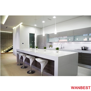 Customized Acrylic Top Mobile Restaurant Kitchen Bread Work Table Bench Counter