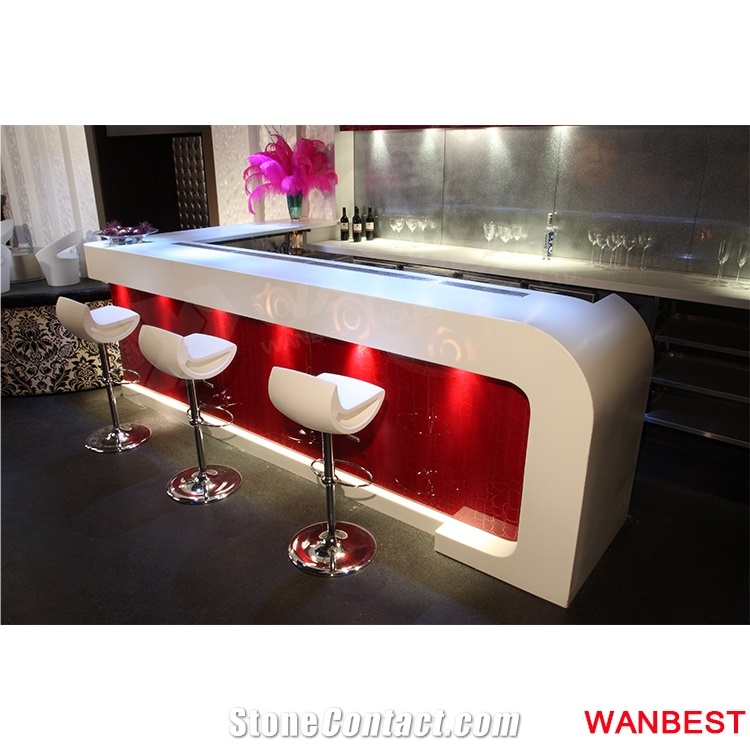 Customized Acrylic Top Mobile Restaurant Kitchen Bread Work Table Bench Counter