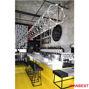 Customized Solid Surface Artificial Stone Restaurant Cafe Juice Fast Food Shop Small Beer Pub Bar Drinking Counter Dining Table Set Modern for Sale Customized Solid Surface Artificial Stone Restaurant Cafe Juice Fast Food Shop Small Beer Pub Bar Drinking Counter Dining Table Set Modern for Sale