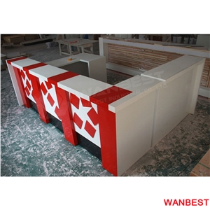 High Quality Modern Marble Top Wood Black L Shape Curved Restaurant Nightclub Pub Cafe Wine Drinking Bar Front Counter Cashier Desk with Stools