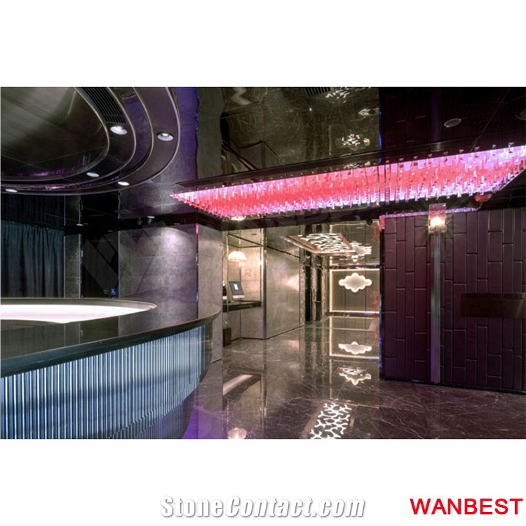 Luxury China Factory Customized Illuminate Led Circle Round Artificial Stone Nightclub Pub Hotel Wine Bar Counter Tops Reception Desk for Sale