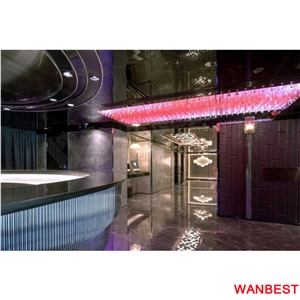 Luxury China Factory Customized Illuminate Led Circle Round Artificial Stone Nightclub Pub Hotel Wine Bar Counter Tops Reception Desk for Sale