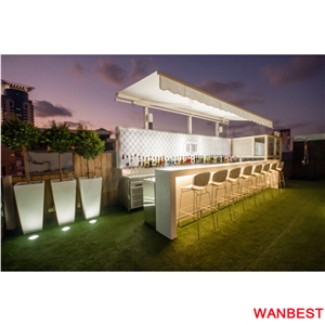 Modern Acrylic Artificial Stone White Outdoor Illuminated Led Wedding Party Beach Event Restaurant Nightclub Restaurant Bar Counter Dining Table Set Modern Acrylic Artificial Stone White Outdoor Illuminated Led Wedding Party Beach Event Restaurant Nightclub Restaurant Bar Counter Dining Table Set