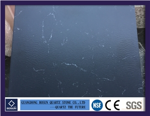 Artificial Quartz Stone Bs3003 Black Ice Leather Serface Solid Surfaces Polished Slabs & Tiles Engineered Stone for Kitchen Bathroom Counter Top