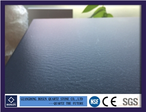 Artificial Quartz Stone Bs3003 Black Ice Leather Serface Solid Surfaces Polished Slabs & Tiles Engineered Stone for Kitchen Bathroom Counter Top