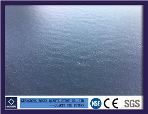 Artificial Quartz Stone Bs3003 Black Ice Leather Serface Solid Surfaces Polished Slabs & Tiles Engineered Stone for Kitchen Bathroom Counter Top