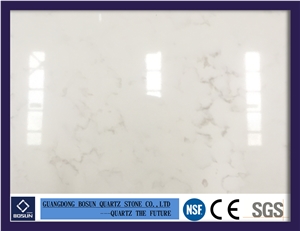 Artificial Quartz Stone Bs3102 Carrara White Solid Surfaces Polished Slabs & Tiles Engineered Stone for Kitchen Bathroom Counter Top