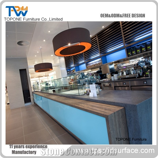 Customized Size Available Corian Marble Night Club Bar Counter Tops Design