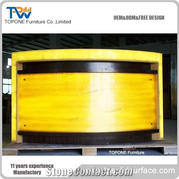 Led Bar Counter Hot Sell Amazing Led Interior Design Artificial Marble Stone Furniture Bar Counter