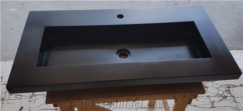 Sq01 Black Basalt Stone Sink