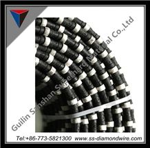 Guilin Sanshan Diamond Rubberized Wire Saw for Cutting Marble and Granite Stone Cutting Saws