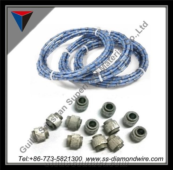 Sanshan Diamond Plastic Wire for Cutting Travertine Tiles Marble or Marble Profiling