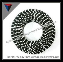 Sanshan Diamond Rubberized Wire Saw for Cutting Travertine Tile or Travertine Profiling or Marble Profiling