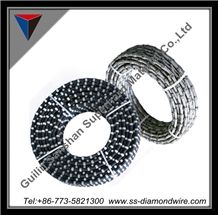 Sanshan Diamond Rubberized Wire Saw for Granite Cutting or Granite Profiling Granite Cutting Tools for Sale