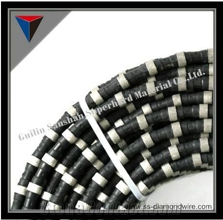 Sanshan Diamond Rubberized Wire Saw for Granite Cutting or Granite Profiling Granite Cutting Tools for Sale