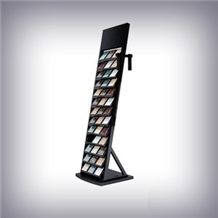 A-Shaped Flooring Metal Displays for Quartz Marble Granite Slab Tile Ceramic Mosaic Board Racks for Stone Sample Stone Tool Display Rack Stands