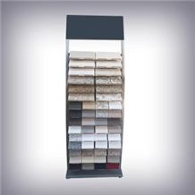 Flooring Metal Displays for Quartz Marble Granite Slab Tile Ceramic Mosaic Board Racks for Stone Sample Stone Tool Display Rack Stands