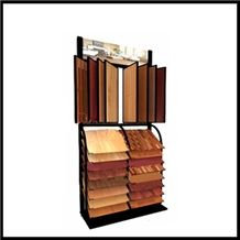 Metal Combination Display Flooring for Tile Hardwood Sheet Floorings Waterfall Display Stands Vinyl Displays Quartz Marble Granite Tower for Showroom