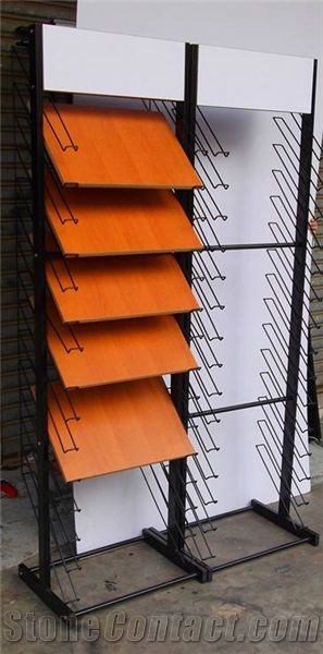 Metal Display Flooring for Tile Hardwood Floorings Wing Display Stands Racks Vinyl Displays Quartz Marble Granite Tower for Showroom