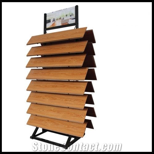 Metal Display Flooring Wood Didplays for Tile Hardwood Sheet Floorings Waterfall Display Stands Wood Racks Vinyl Displays Tower