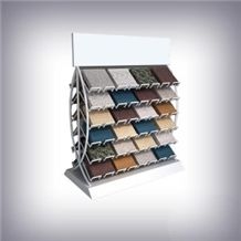 Metal Displays for Marble Granite Slab Tile Ceramic Mosaic Portable Case for Stone Sample Stone Tool Display Rack Stands