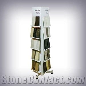 Rotating Displays for Stone Sample Countertop Display Stand for Quartz Marble Granite Slab Tile Ceramic Mosaic Natural Stone and Artificial Stone