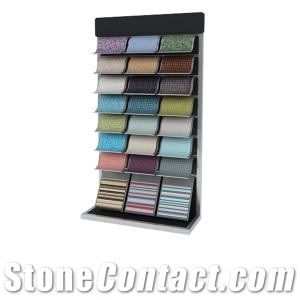 Showroom Waterfall Displays for Mosaic Sample Stand for Quartz Marble Granite Slab Tile Ceramic Mosaic Natural Stone and Artificial Stone
