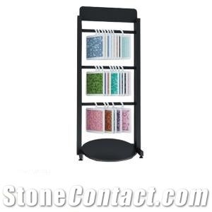 Turnable Displays for Mosaic with Hooks Sample Stand for Quartz Marble Granite Slab Tile Ceramic Mosaic Natural Stone and Artificial Stone