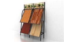 Waterfall Metal Displays for Marble Granite Tile Hardwood Quartz and Other Stone Displays in Showroom and Exhibition