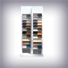 Waterfall Quartz Tower Metal Displays for Marble Granite Slab Tile Ceramic Mosaic Portable Case for Stone Sample Stone Tool Display Rack Stands