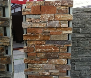 Slate Culture Stone, China Rust Slate Stone