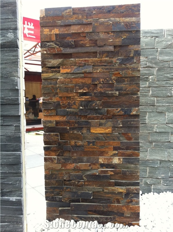 Slate Culture Stone, China Rust Slate Stone