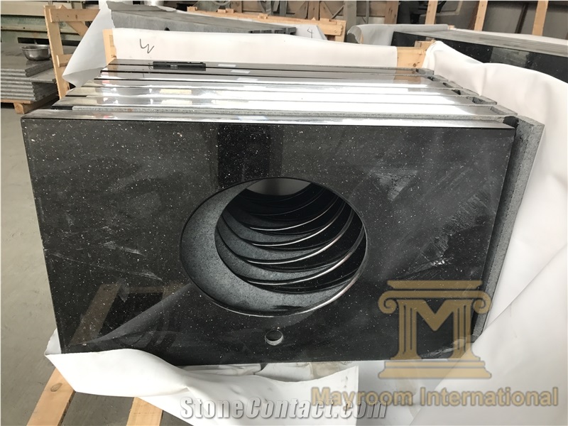 Warangal Black ,Nero Warangal Black, Black Galaxy Granite, Black, India,Polished, Bathroom Tops,Countertops, Vanity Tops