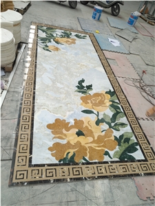 White Jade Blue Color China Marble Waterjet, Blue and White Marble, China Changbai White Jade Blue Dragon Veins Marble ,Blue Fantasy Pattern with Multicolor