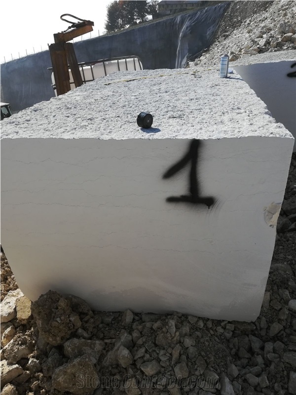 Bianco Perlino, Biancone, Bianco Asiago, White Marble Blocks Slabs