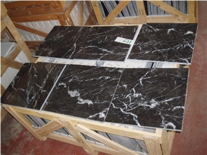 Grigio Carnico, Grey/Black Italian Marble Slabs and Tiles
