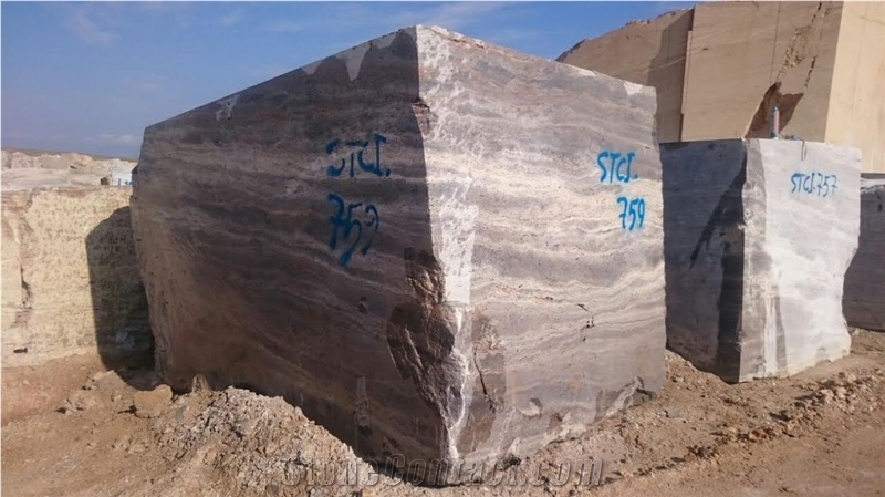 Persian Silver Travertine Blocks