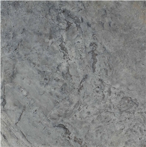 Silver Travertine Machine Cutting Tiles Panel,Turkey Grey Tavertino Floor Covering,Wall Cladding Pattern Antique Style
