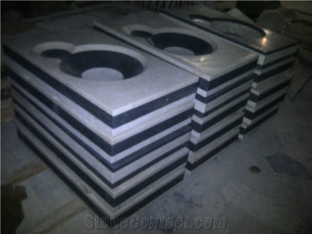 Round Sink Natural Sink Bicolor Basin Marble Basin Pedestal Basin Bathroom Basin Vessel Sink Oval Basin