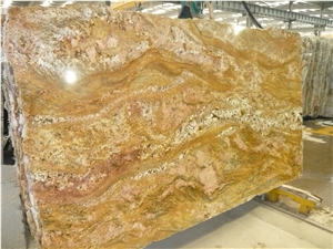 India Imperial Gold,Royal Gold Granite,Yellow Polished Gangsaw Big Slabs,Wall and Floor Covering,Natural Stone Flooring Tiles,Golden Decoration