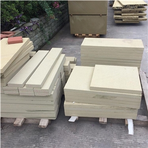 China Beige Sandstone Honed Surface 60*40*3 cm Factory Direct Sale