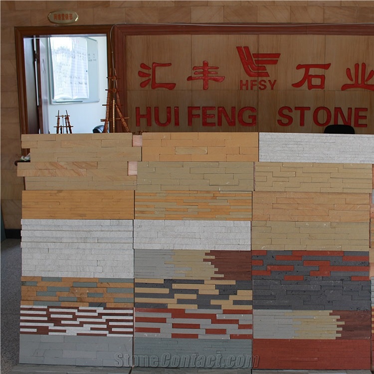 Different Colors Cultural Stone Panel Wall Cladding Veneer Natural Sandstone Culture Stone
